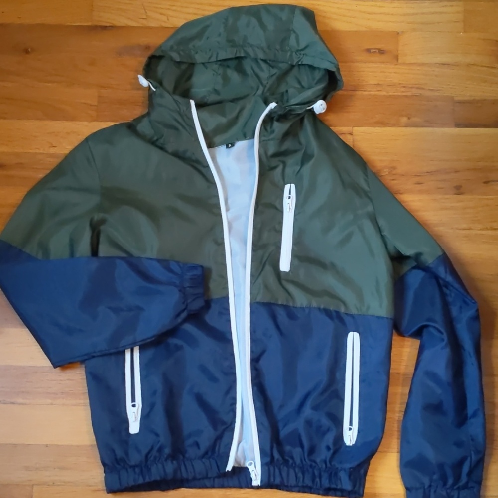 Green and Blue Windbreaker